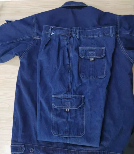 Джинсовый хлопковый комплект для работы, износостойкий лонгслив, делается под заказ