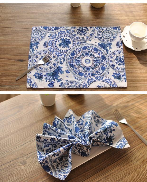 Kiểu Nhật trà bông placemat mat ẩm thực và vải lau tay gió bát khăn ăn bảng mat Thiền trà đạo Trung Quốc - Khăn trải bàn khăn trải bàn ăn đẹp
