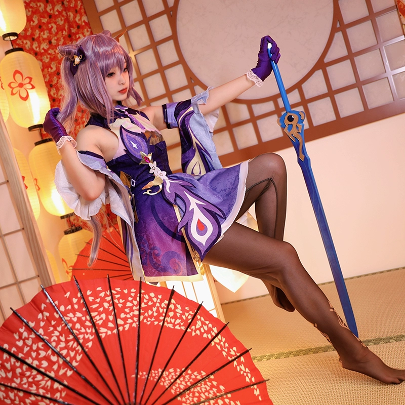 Gợi cảm Genshin Tác Động cos quần áo làm sẵn khắc Qing Yujie C quần áo full game anime cosplay phù hợp với