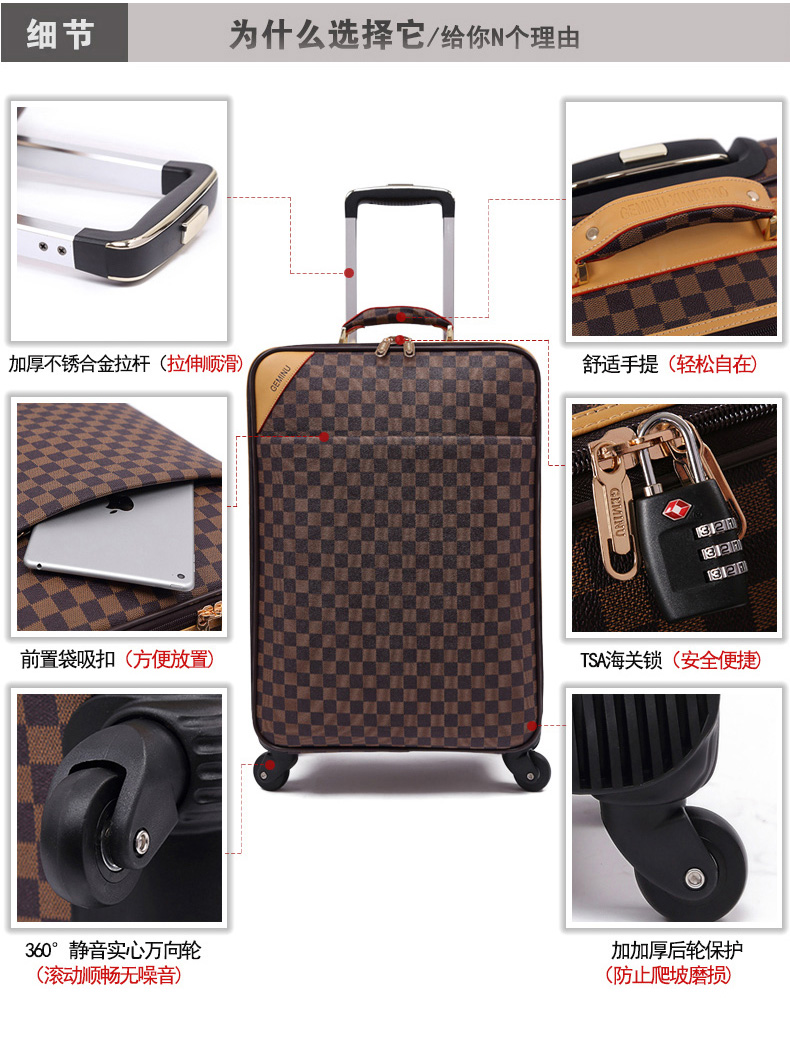 Bánh xe phổ thông túi khí nhỏ tiếp viên xe đẩy trường hợp nữ 16 inch nhẹ kéo nhỏ hộp nam 18 hộp hành lý du lịch - Va li vali cho bé