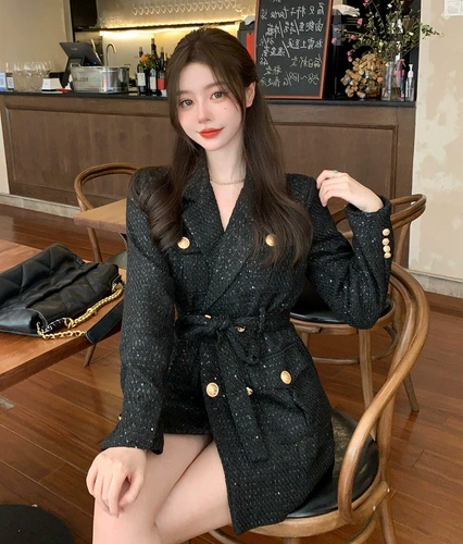 Осенняя куртка, костюм, шерстяное пальто, коллекция 2021, в стиле Шанель, французский стиль