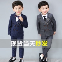 Flower boy dress suit handsome English wedding suit children host suit suit child