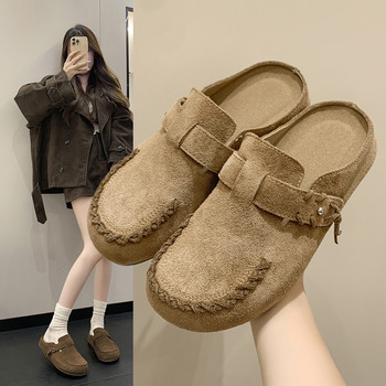 Birkenstock Shoes for Women, Thick-Soled 2026 New Spring Design, Mule Shoes, Slip-On Closed-Toe Half-Slippers, Large Size 4242