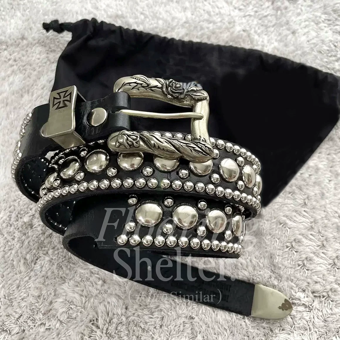 [ERD Belt Collection] Меланхоличная богато-розовая во второйGeneration заклепки в стиле панк-рок пояса мульти-стили