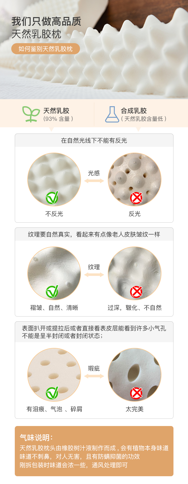 网易严选 泰国进口 天然乳胶枕 90%天然乳胶 图2