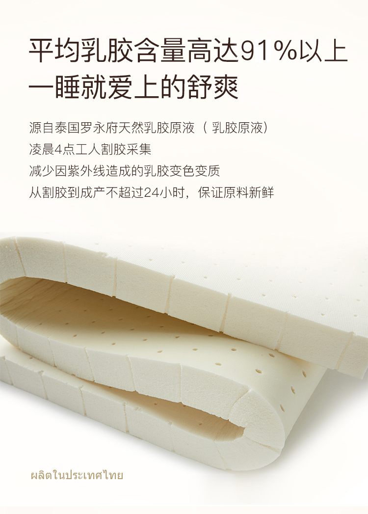 网易严选 泰国制造 天然乳胶床垫 1.5*2米*5厘米 图2