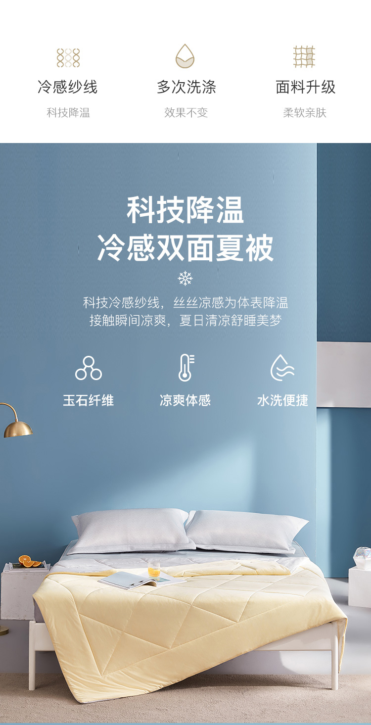 网易严选 双面冷感 抗菌空调被 图1
