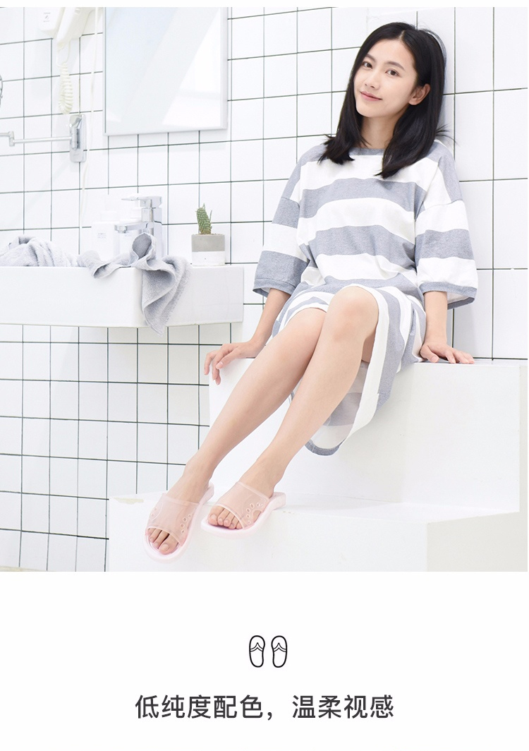 NetEase lựa chọn cẩn thận mềm đàn hồi người đàn ông khô nhanh và phụ nữ không trượt nhà tắm dép mùa hè trong nhà giày đáy mềm - Trang chủ dép đi ở nhà