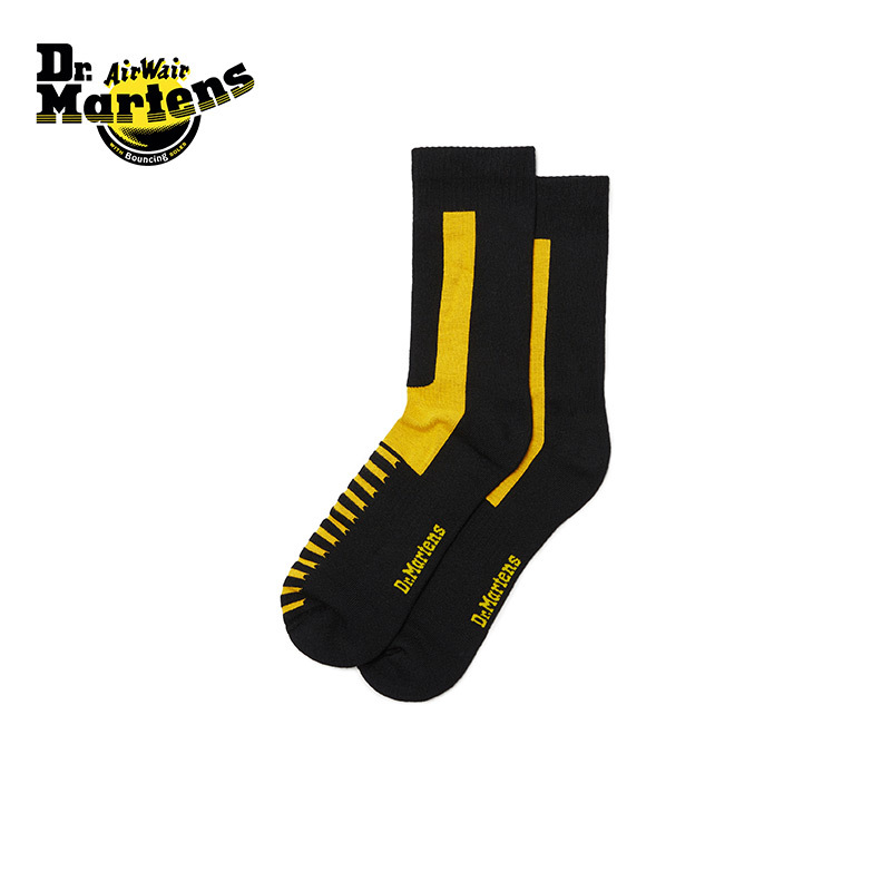 Dr.Martens Double Doc Sock Summer Breathable, Comfortable and Versatile Black Women's Socks