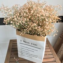 Forget-me-not starry dried flower bouquet Nordic style ins cowhide large paper bag set Home living room decoration ornaments