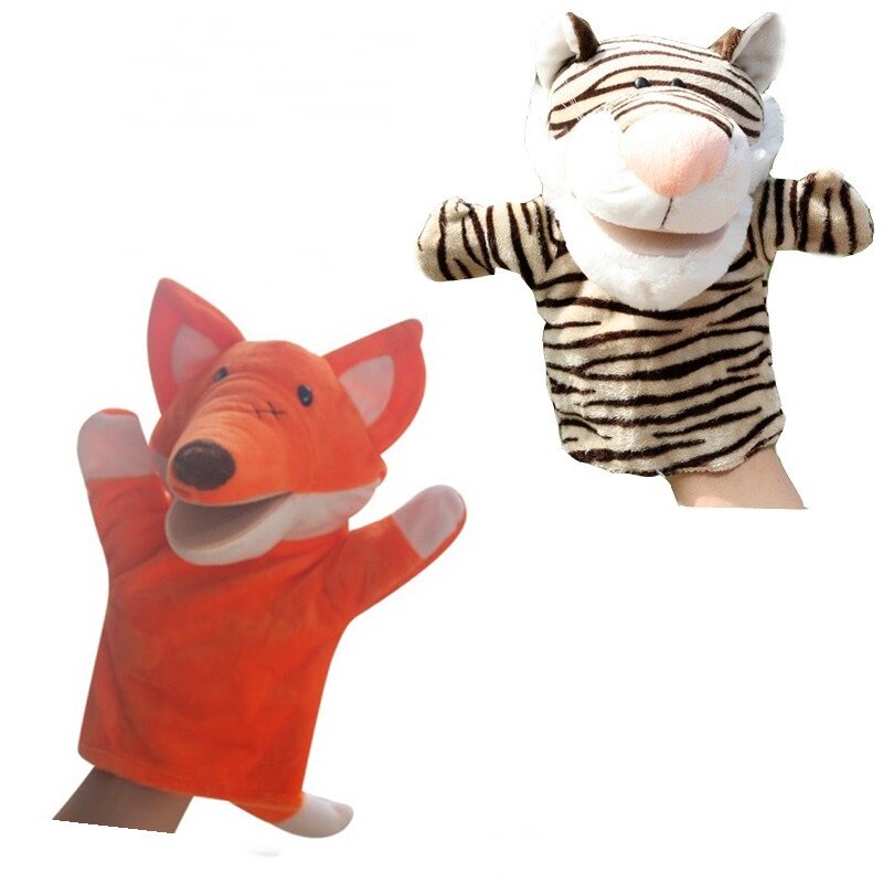 New Fox Fake Tiger Wei White Tiger Kindergarten Storytelling Hand Puppet Drama Props Children's Plush Toy Tiger Fox