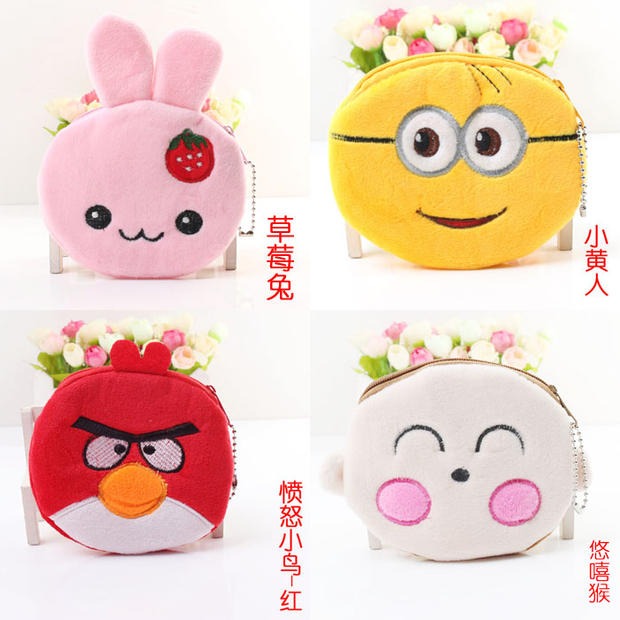 Nữ sinh viên Hàn Quốc canvas nghệ thuật ví tiền sáng tạo dễ thương hoạt hình mini ví trẻ em dây kéo túi xu ví nam gucci