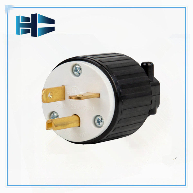 LK7520P Taiwan Longguang LKEW US straight T-type NEMA5-20P plug LK7520P (20A 125V)