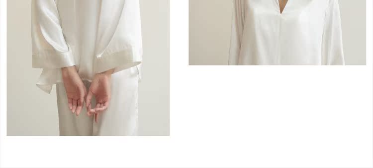 Silky Silkiss Qingyun Light Phụ nữ Trung Quốc Kính mắt mùa thu và mùa đông Bộ đồ ngủ bằng lụa đồ pijama