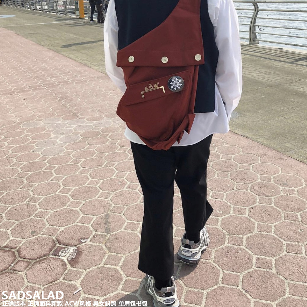 [SAD spot] đúng vải mới RAF SIMONS kiểu túi đeo chéo nam màu cam - Túi của con người các mẫu túi xách đẹp
