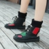 Giày vải nữ 2018 mùa thu mới phiên bản Hàn Quốc của ulzzang Harajuku sinh viên hoang dã cao để giúp giày thể thao thoáng khí giày biti's nữ giảm giá Giày cao gót
