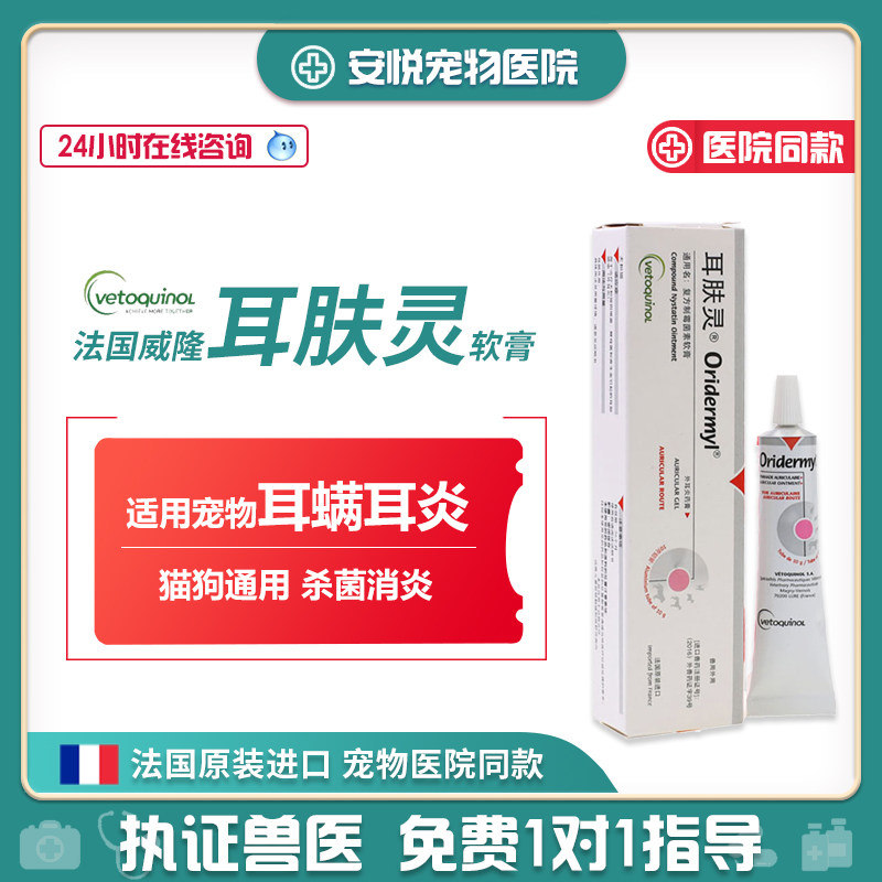 Anyue pet doctor French Weilong ear skin itchy pet ear drops ointment for cats and dogs with ear mites and otitis
