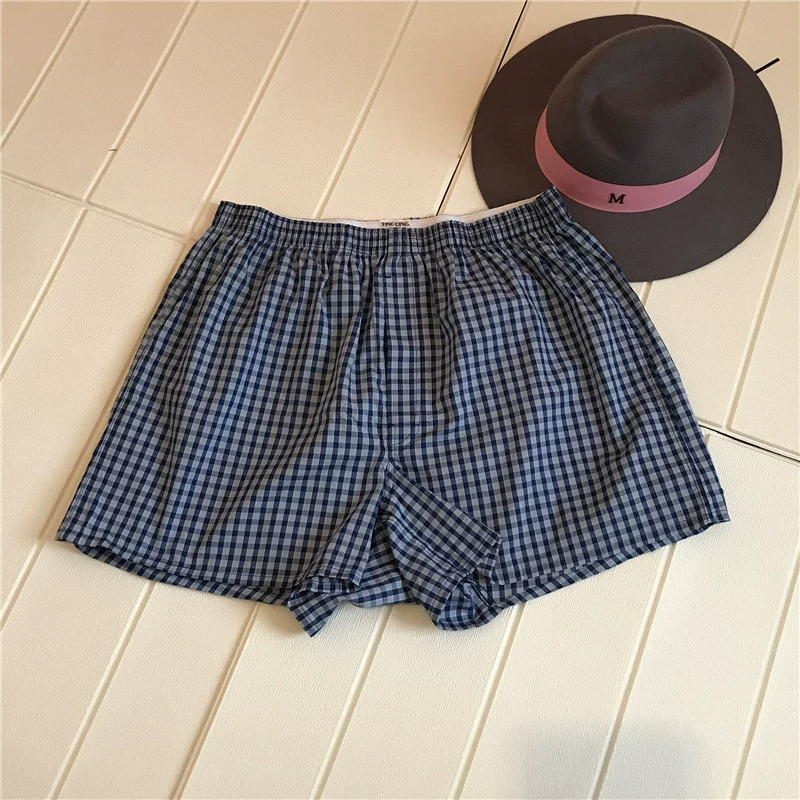 Một chiếc quần lót nam quần lửng cotton boyshort quần ngủ trẻ trung kích thước lớn quần nhà vuông quần short nam đồ lót quần sooc nữ