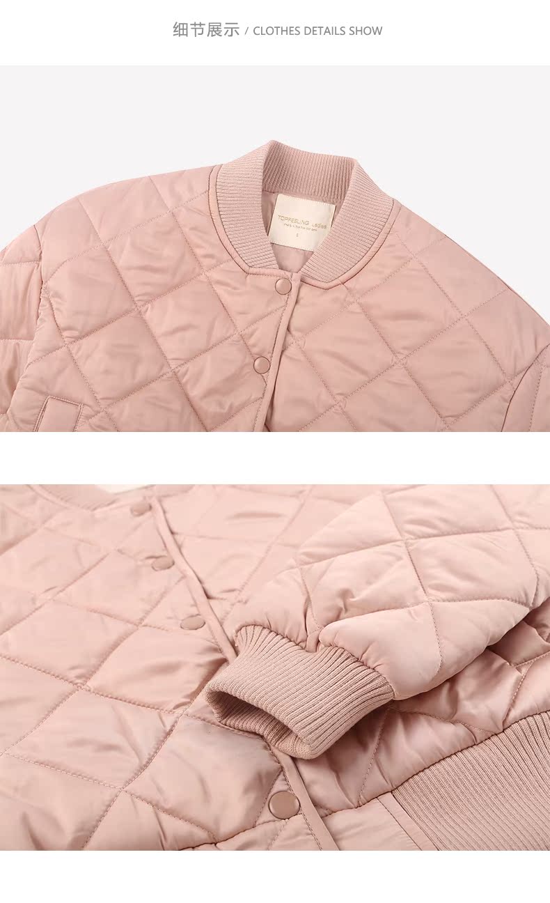 MJstyle TOPFEELING áo mùa thu và mùa đông sao ngắn nữ-817150002 áo phao nữ lông vũ