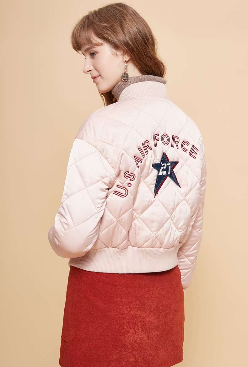 MJstyle TOPFEELING áo mùa thu và mùa đông sao ngắn nữ-817150002 áo phao nữ lông vũ