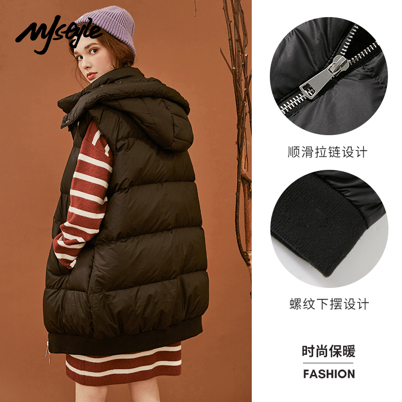 MJstyle TOPFEELING Winter mới tay giữa chiều dài xuống áo khoác phụ nữ-818170057