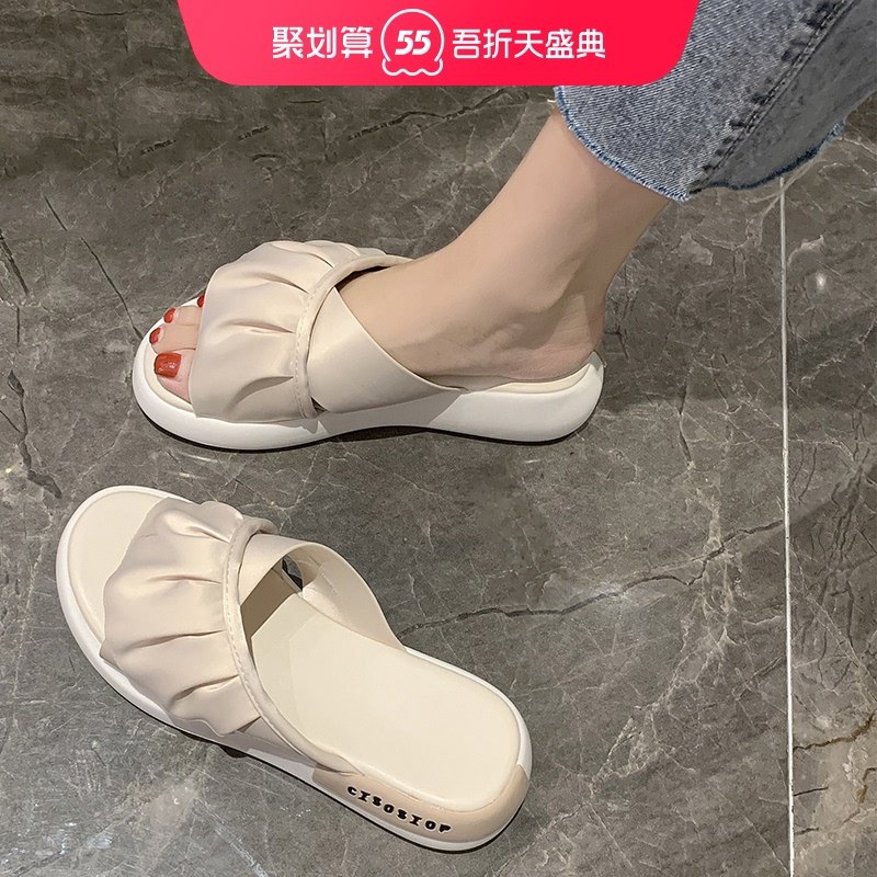Sandals 2021 new casual flat student shoes summer Korean soft sole non-slip maternity shoes fashion cool drag
