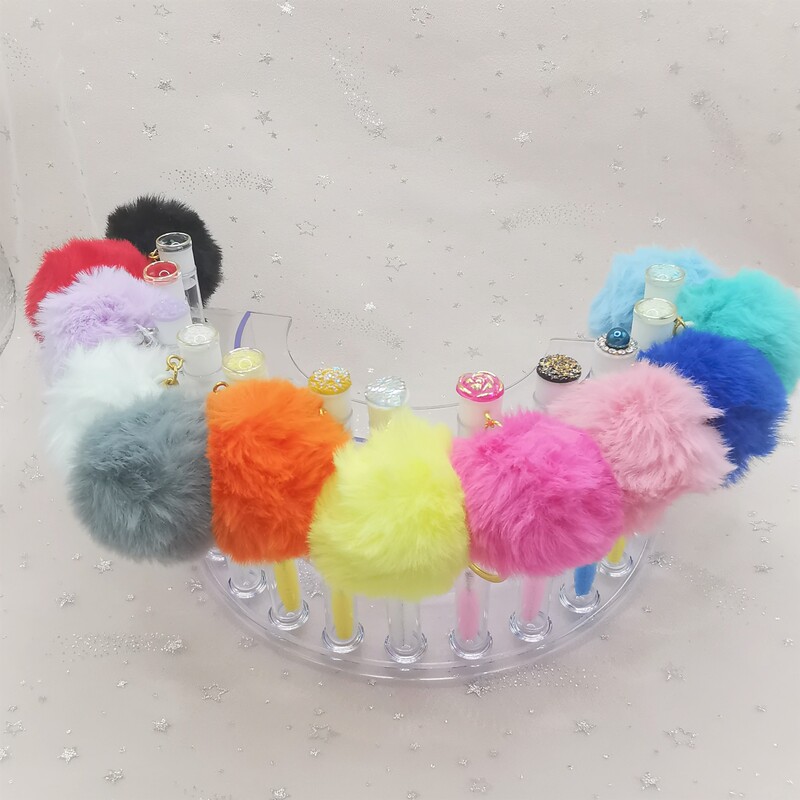 Fluffy Ball Gold Ring Glitter Tube Eyelash Brush Portable Crystal Rod Spiral Brush Eyelash Comb with Keychain Fluffy Ball Gold Ring Glitter Tube Eyelash Brush Portable Crystal Rod Spiral Brush Eyelash Comb with Keychain