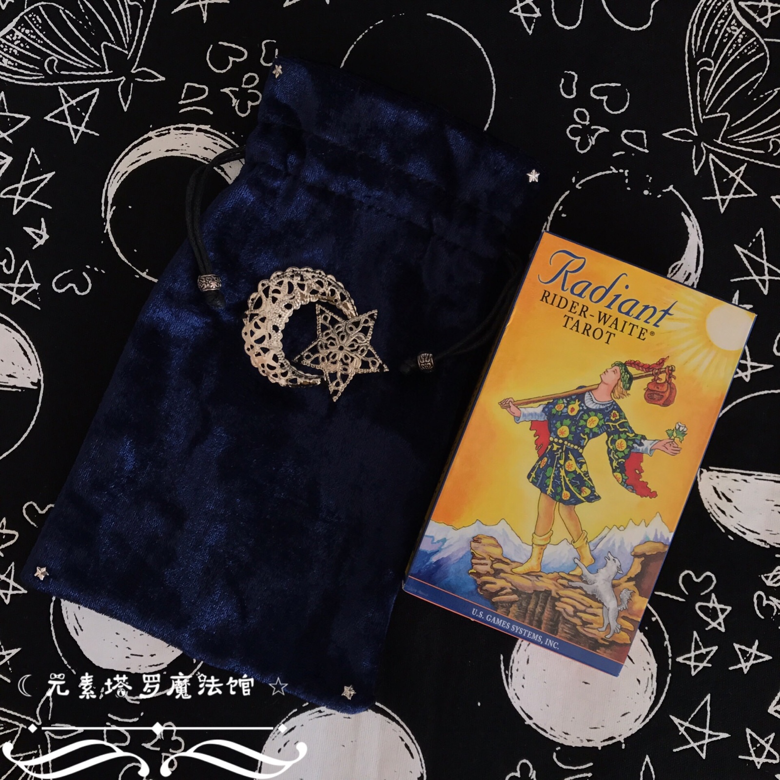 Imported Radiant Rider Waite Tarot Bright Color Waite Tarot card gift bag information