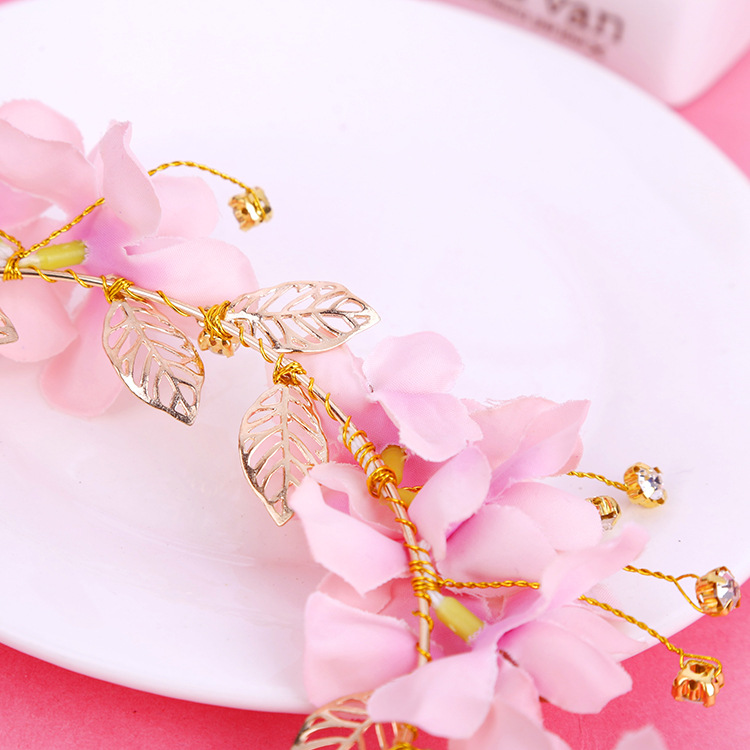 Trẻ em mũ đỏ headband công chúa tóc phụ kiện cô gái vòng hoa cô gái phụ kiện váy hoa cô gái đầu hoa show tóc dây buộc tóc cổ trang