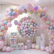 Seven-night romantic arrangement of balloon decorations Seven Valentines Day Room Surprise Activity Creative indoor atmosphere dress