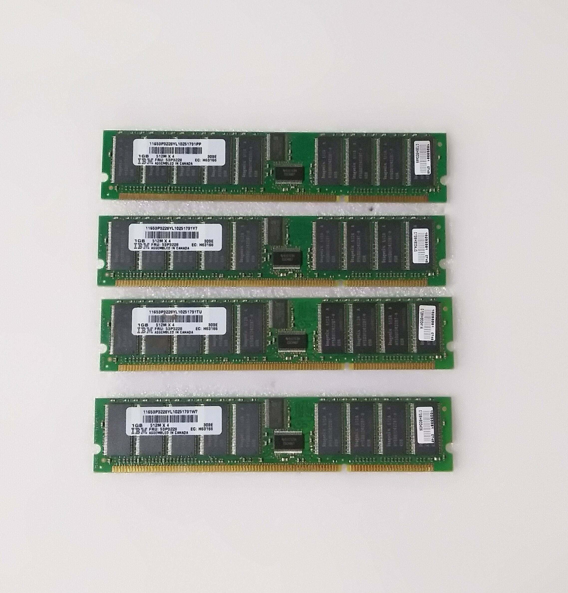 IBM original disassembly machine 4490 memory 53P3228 12R8616 4GB (4*1GB) a set of spot