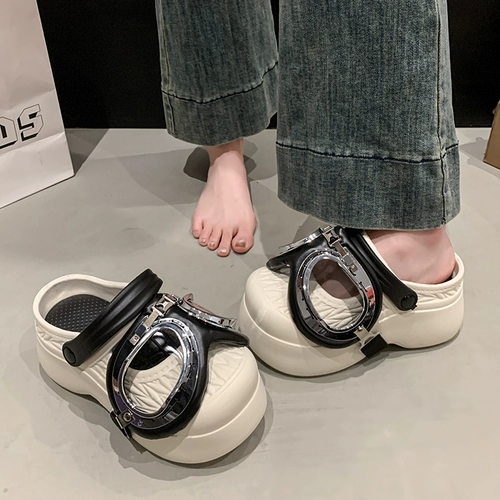 Модные брендовые высокие очки, летняя обувь на платформе, подходит для подростков, в стиле панк