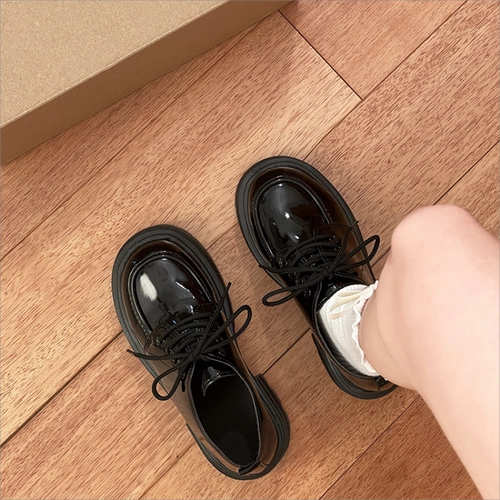 Обувь на платформе в английском стиле для кожаной обуви, универсальные лоферы, в британском стиле