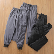 Winter ready 90 white duck down fluffy warm high density windproof and waterproof mens winter elastic waist down pants