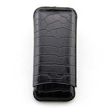 Martin Wess Germany martinwis leather cigar cover black crocodile skin pattern 3 CORONA