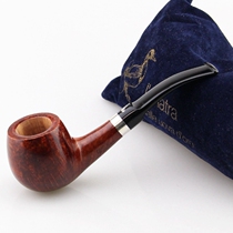 Italian duck LAnatra master handmade shingnan wood pipe Ventura glossy silver ring bucket 3mm