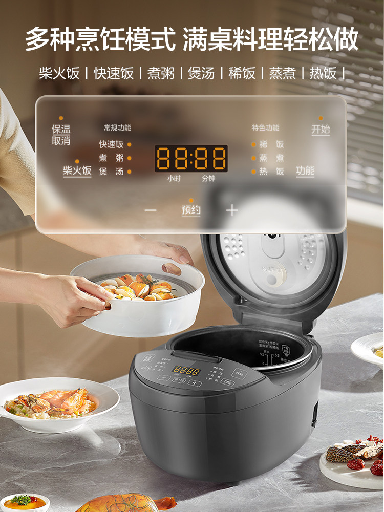 Midea Rice Cooker for Home Use, 3L Mini Rice Cooker for 1-2 People, 4-in-1 Smart Multifunctional Pressure Cooker Cooking Machine