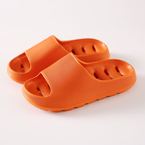 Thick Bottom Leaky Slippers Female Bath Speed Dry Non-slip Soft Bottom EVA Integrated Light Day Style Dongle Cool Drag Male not smelly
