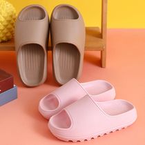 Thick bottom trampled outside wearing cool slippers female summer heightening net red ultra high soft bottom non-slip men go out to thicken and deodorized