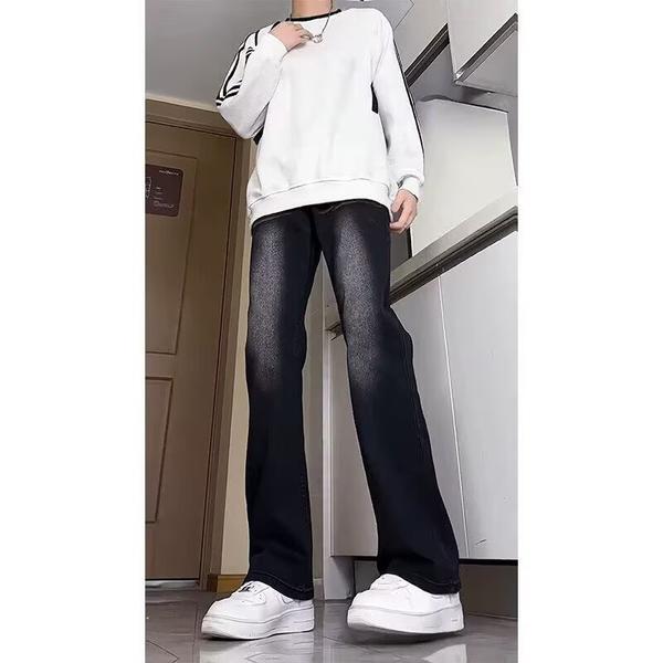 2026 American Retro Men's Stretch Slim-Fit Low-Waist Flared Jeans Trendy Bootcut Pants