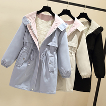 Parker clothing 2020 winter new large size womens clothing fat mm thin plus velvet tooling cotton clothing Korean version of the student thick coat