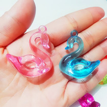 Acrylic color little swan childrens plastic toys Childrens handmade accessories Household props Childrens beads