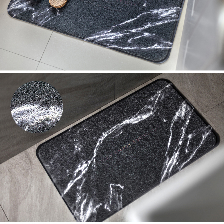 Thảm cửa gia đình dây vòng bước mat Bắc Âu mẫu đá cẩm thạch phòng tắm phòng tắm mat lối vào thảm thảm lót sàn cho bé