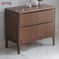 Hongdan 60cm70 full solid wood bedside table oak large apartment bedroom simple modern style bedside storage small cabinet