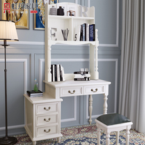 Hongdan 55 60 70 80 90cm wide solid wood home telescopic desk bookshelf combination computer learning table