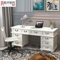 hong dan oversized desk 1 6 1 4 m 1 of the 3 in 1 2 1 1 1 wide American household pure solid wood computer learning table