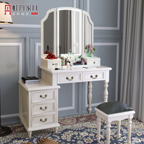 Hongdan with light solid wood dressing table 60 70 80cm90 wide net red wind bedroom LED light folding large makeup table