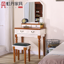 Hongdan Mediterranean Net red dressing table 45cm 50 60 70 90 1 m Mini small apartment solid wood makeup table