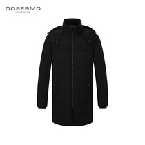 DOSERMO Dan Seymour Mens Winter Solid Color Jacket Hooded Removable Long Down Jacket 061514762