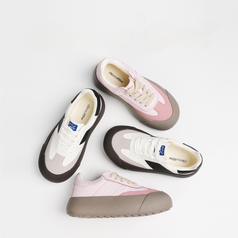 Top-Level Replica of Bai Jingting's Qgoodbaig Style Puffy Shoes, Casual Thick-Soled Shoes, Height-Increasing Moral Training Couple Shoes
